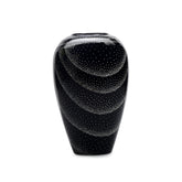 Lacquerware Vase With Eggshell Inlay With Swirling Patterns